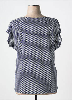 Tricou imprimeu fantezie mâneci scurte albastru SHEEGO femeie