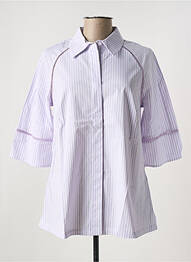 Tunică mâneci lungi guler de bluză violet SHEEGO femme