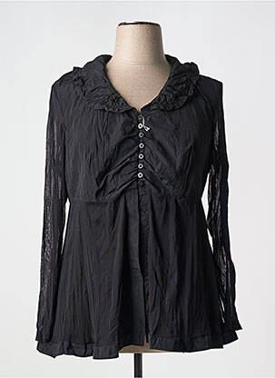 Tunică mâneci lungi negru FRANK WALDER femeie