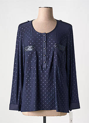 Tricou mâneci lungi mâneci lungi albastru MERI & ESCA femeie