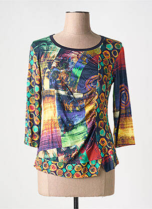 Tricou mâneci 3/4 mâneci 3/4 verde VANGO femeie