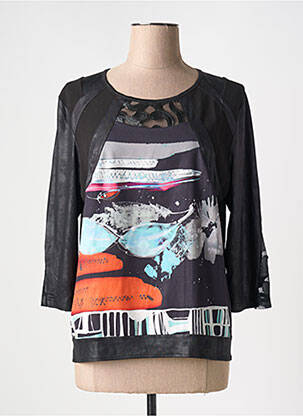 Tricou mâneci 3/4 mâneci 3/4 negru GUY DUBOUIS femeie