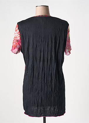 Tricou elasticitate mâneci scurte negru GUY DUBOUIS femeie