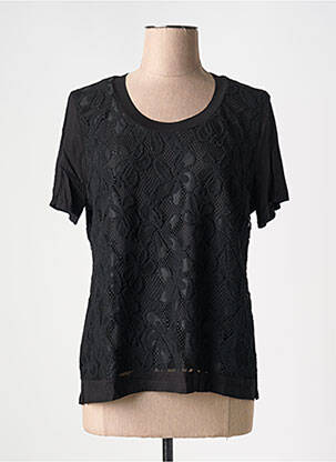 Tricou croială cambrată mâneci scurte negru MERI & ESCA femeie