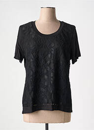 Tricou croială cambrată mâneci scurte negru MERI & ESCA femme