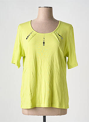 Tricou elasticitate mâneci scurte verde GUY DUBOUIS femeie