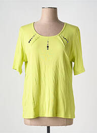 Tricou elasticitate mâneci scurte verde GUY DUBOUIS femme