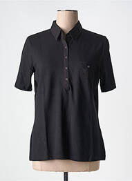 Polo elasticitate mâneci scurte negru FRANK WALDER femme