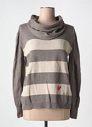 Pulover cu guler înalt maro FRANK WALDER femeie