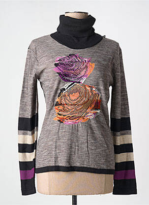 Pulover cu guler înalt gri FUEGO WOMAN femeie