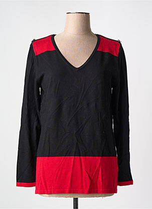 Pulover croială cambrată mâneci lungi negru MARBLE femme