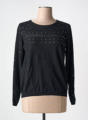 Pulover elasticitate mâneci lungi negru TRIPODE femeie