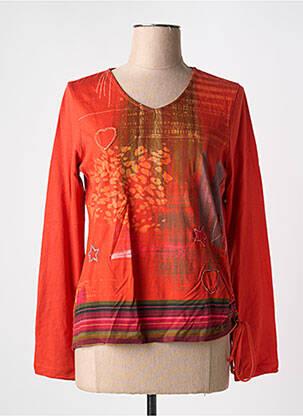 Tricou mâneci lungi mâneci lungi portocalie AGATHE & LOUISE femeie