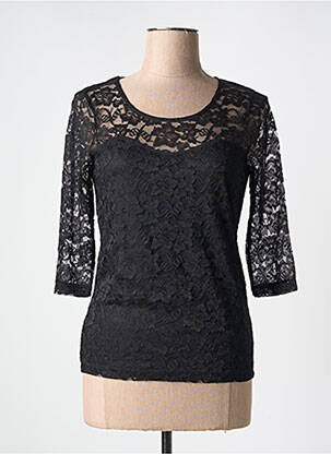 Top negru MARBLE femeie