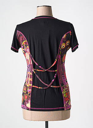 Tricou imprimeu fantezie mâneci scurte negru COULEUR D'IVOIRE femeie