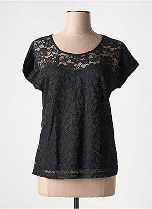 Top negru MARBLE femeie