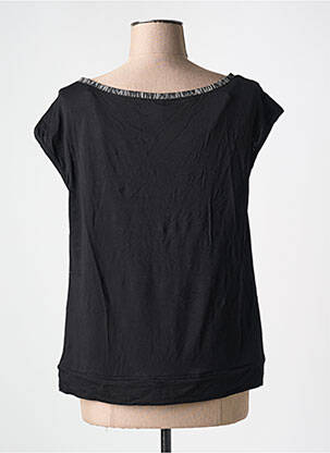 Tricou croială dreaptă mâneci scurte negru BAI AMOUR femeie