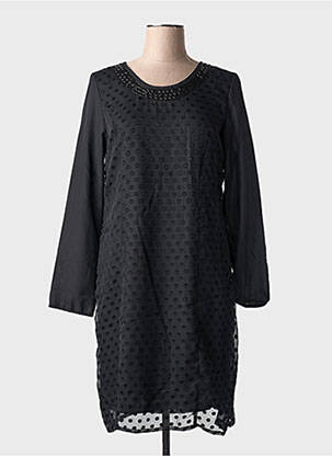 Rochie midi croială fluidă mâneci lungi negru JAC JAC femeie