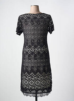 Rochie midi mâneci scurte mâneci scurte negru FRED SABATIER femeie