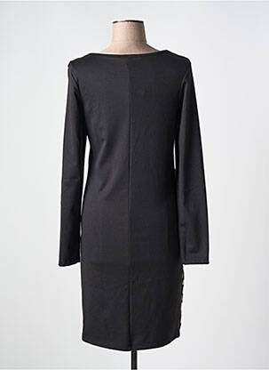 Rochie midi imprimeu fantezie mâneci lungi negru POUSSIERE D'ETOLE femeie