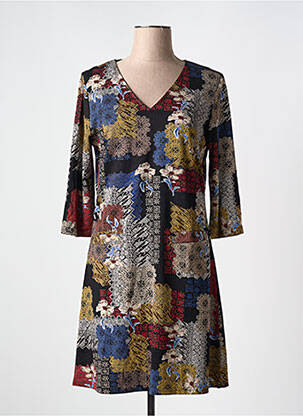 Rochie scurtă mâneci 3/4 mâneci 3/4 negru VEGA'S femeie