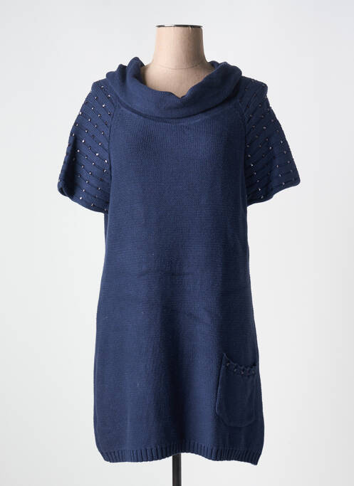 Rochie pulover albastru MARBLE femeie