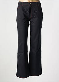 Pantalon drept închidere cu fermoar sub clapetă cu nasturi negru COTE ANGLAISE femme