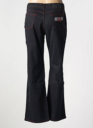 Pantalon drept închidere cu fermoar sub clapetă cu nasturi negru COTE ANGLAISE femeie