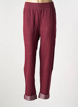 Pantalon drept talie elastică roșu SHEEGO femeie