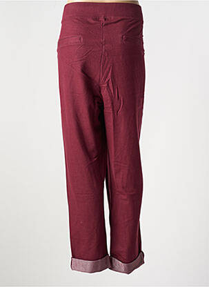 Pantalon drept talie elastică roșu SHEEGO femeie