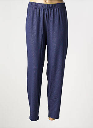 Pantalon drept talie elastică albastru SHEEGO femeie
