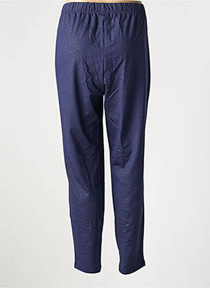 Pantalon drept talie elastică albastru SHEEGO femeie