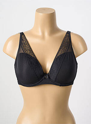 Sutien efect material satinat top sutien modelat negru CHANTELLE femeie
