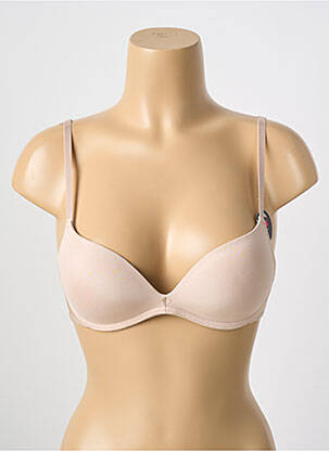 Sutien fără armatură top sutien push-up bej PASSIONATA femeie