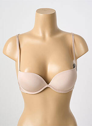 Sutien efect material satinat top sutien push-up bej PASSIONATA femeie