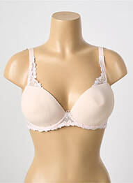 Sutien efect material satinat sutien cu susținere înaltă și burete detașabil bej SIMONE PERELE femme