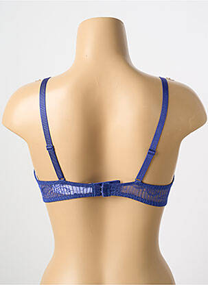 Sutien efect material satinat top sutien push-up albastru PASSIONATA femeie