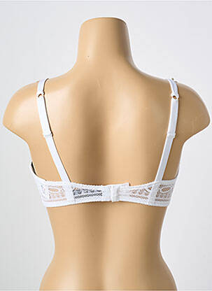 Sutien efect material satinat top sutien modelat alb IMPLICITE femeie