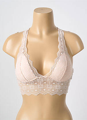 Sutien efect material satinat bralete roz PASSIONATA femeie