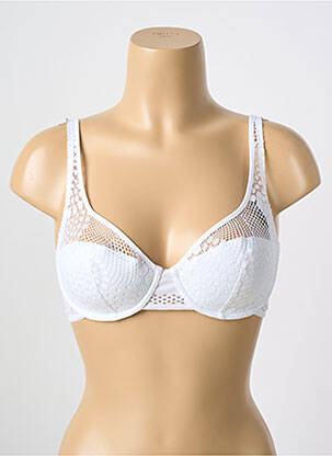 Sutien fără armatură top sutien modelat alb IMPLICITE femeie