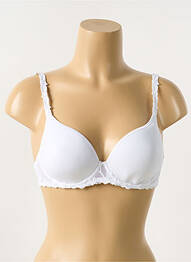 Sutien efect material satinat top sutien modelat alb SIMONE PERELE femme
