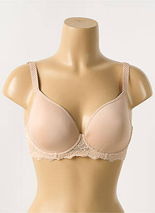 Sutien efect material satinat top sutien modelat culoare piersică SIMONE PERELE femeie