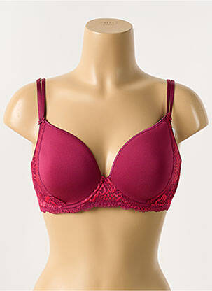 Sutien efect material satinat top sutien modelat roșu SIMONE PERELE femeie