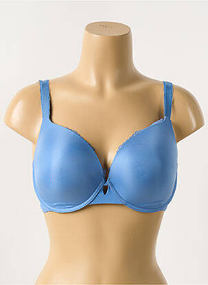Sutien efect material satinat top sutien modelat albastru SIMONE PERELE femeie