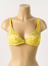Sutien efect material satinat top sutien modelat galben IMPLICITE femme