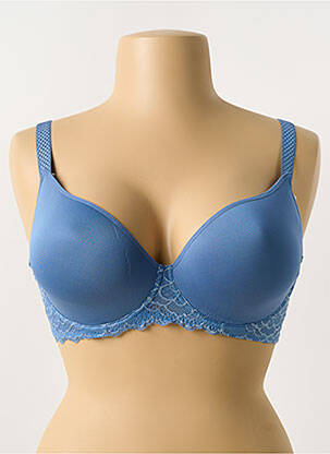 Sutien efect material satinat top sutien modelat albastru SIMONE PERELE femeie
