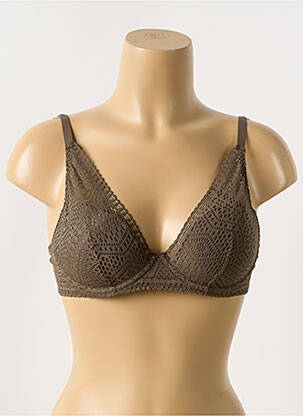 Sutien efect material satinat top sutien modelat verde PASSIONATA femeie
