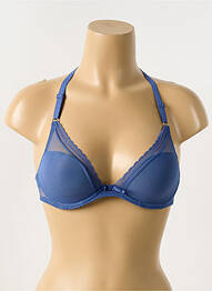 Sutien efect material satinat top sutien modelat albastru PASSIONATA femme