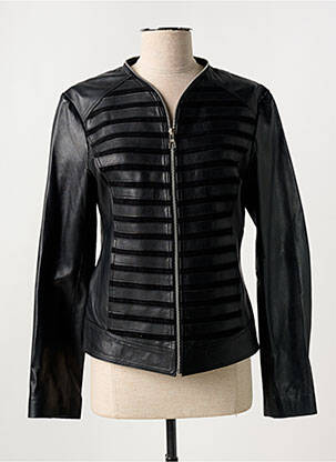 Geacă din piele negru PAUL AJAMIAN femeie