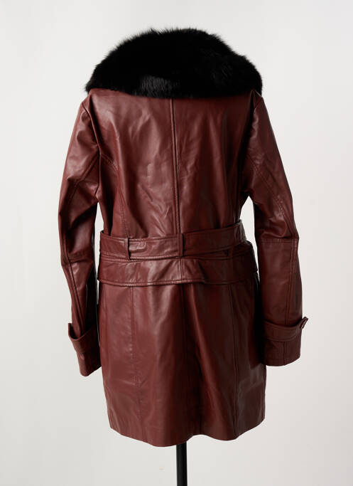 Geacă din piele roșu PAUL AJAMIAN femeie